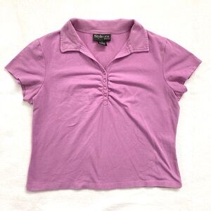 Vintage Style & Co. Purple Collared Tee